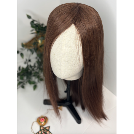 Laura- SMALL - 35 cm - 100% cheveux naturels Remy Hair – Base Mono & PU micro-tulle
