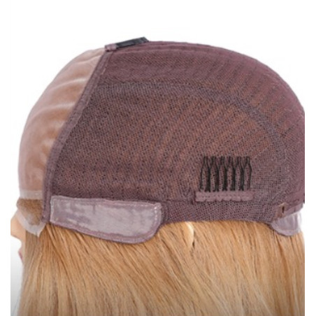 MONICA- 45 cm - Taille MEDIUM- Perruque Cheveux Naturels 100% Indiens Remy Hair| Lace Front + PU