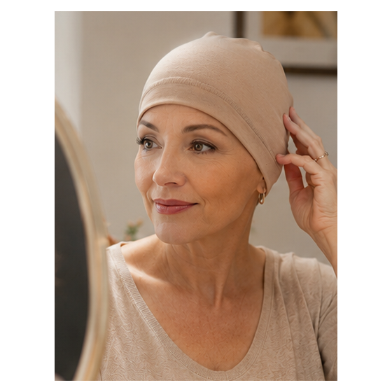 Turban- Coton- Beige Sable