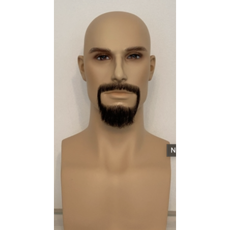 Mentonnière avec moustache ou BOUC en cheveux 100% naturels